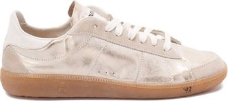 Patrizia Pepe Skin metallic leren sneakers - Beige
