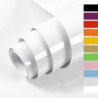 OEM L&aacute;mina Para Muebles - Blanca - 40 Cm X 5 M - Dos Piezas - Papel Pintado Autoadhesivo