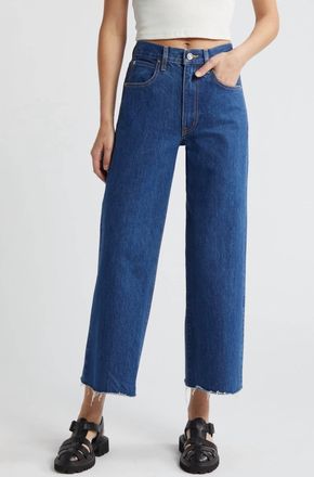 Slvrlake Denim Grace High Waist Wide Leg Jeans In Blue
