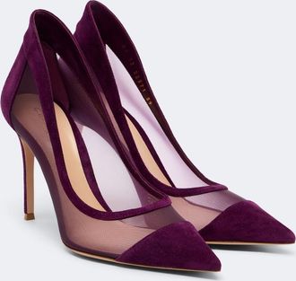 Gianvito Rossi Salones de malla con ante