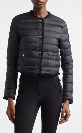 Moncler Fleurs Down Puffer Jacket in Black at Nordstrom, Size 4