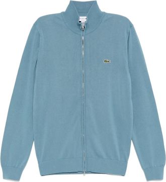 Lacoste zipped roll neck sweater - Blue