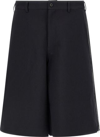 Comme Des Gar&ccedil;ons Blue Zip Bermuda Shorts