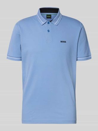 HUGO BOSS Regular Fit Poloshirt aus Baumwoll-Mix Modell PL_Member in Blau, Gr&ouml;&szlig;e XXXL