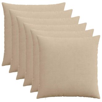 vidaXL Funda De Almohada 6 Pcs Heerlen Topo 80 X 80 Cm Pana Vidaxl