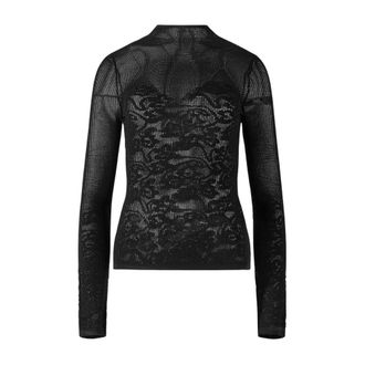 Patrizia Pepe Lace Effect Dolcevita Jumper