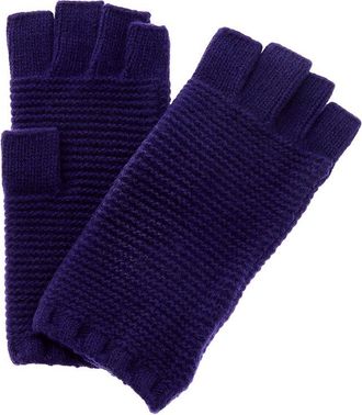 Portolano Stitched Cashmere Fingerless Gloves