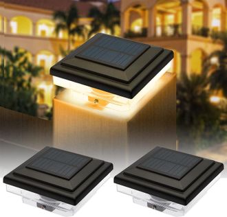 OEM L&aacute;mpara Solar De Poste Para Valla L&aacute;mpara Solar De Pilar Luces Solares Para Valla Exterior Impermeable Ip65 Blanco C&aacute;lido Para Poste De Valla De Patio
