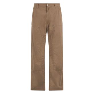 Maison Margiela Straight Trousers, male, Brown, Size: W31 Straight Cotton Pants