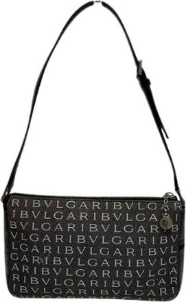 Bulgari Pre-owned Mini Bags, female, Black, Size: ONE SIZE Pre-owned Vintage Canvas Shoulder Bag