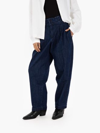 Ymc You Must Create Pantaloni Keaton con pinces indigo