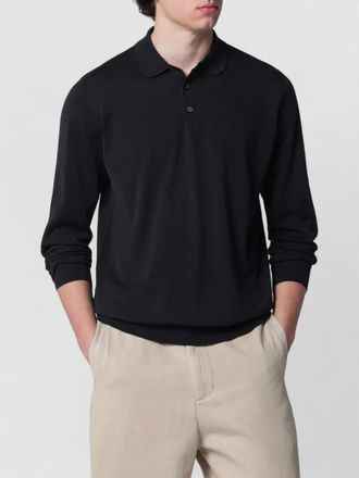 Drumohr long sleeve polo shirt straight cut