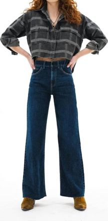 ASKK NY Ludlow Mid-Rise Wide Leg Jeans In Dark Stone