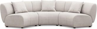 Castlery Auburn Armless Curve Sofa Customized, Cream, Spill Resistant, Modular for Sofas by Castlery