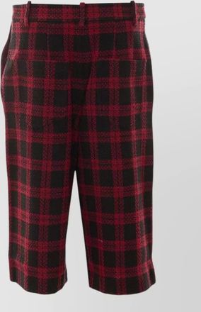 Pinko checked tweed knee-length shorts