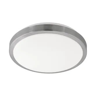 Eglo Plafoniera Classico Competa 1 Acciaio Bianco Luce Led Integrato 18w