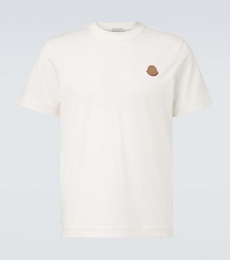 Moncler Camiseta de jersey de algod&oacute;n con piel