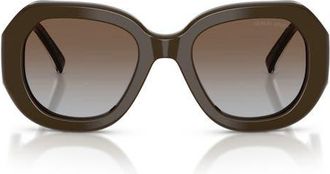 A|X Armani Exchange 51mm Gradient Square Sunglasses in Brown /Grey Gradient Brown at Nordstrom