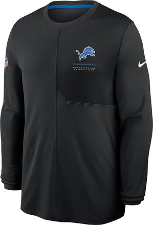 Nike Detroit Lions Sideline Coach Nike Mens Dri-FIT NFL Long-Sleeve Top in Black | 03B10B9B9J-B8B