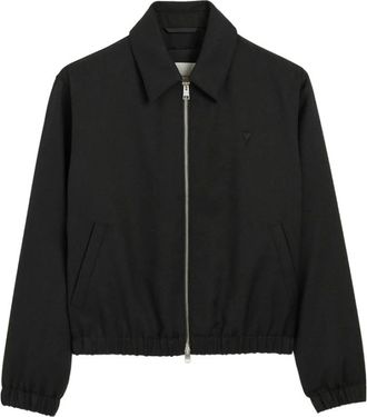 Ami Giacca Imbottita in Lana con Ami de Coeur - - Jackets - Uomo - Nero - L
