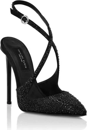 Philipp Plein Slingback Shoes Strass Women in Black/black at Nordstrom, Size 38