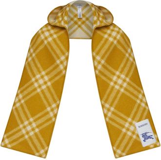 Burberry Accessoires, Heren, Oranje, ONE Size, Wol, Check Scarf