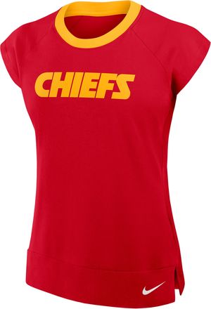 Nike Kansas City Chiefs Forward Progress Nike Womens Dri-FIT NFL Mid-Sleeve T-Shirt in Red | 03AN080K7G-YKL