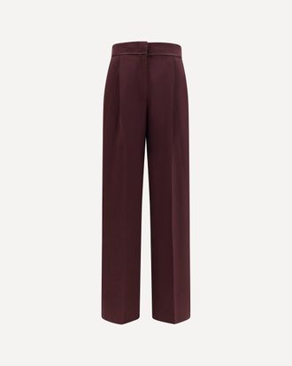 Forte_Forte FORTE_FORTE Pantaloni a vita alta in grain de poudre Woman II