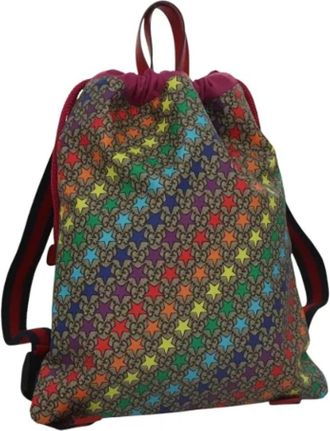 Gucci Pre-owned Canvas Rugzak - Dames - Vintage Rugzakken - Veelkleurig - ONE Size - Vintage