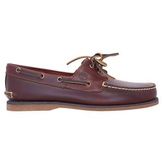 Timberland Classic Boat 2 Eye Leather Mens Lace Up Shoes - Brown - Size:UK 10.5