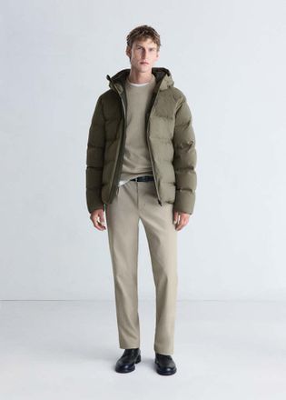 Mango Anorak trapuntato imbottitura piuma waterproof marrone medio - Uomo - XXL - MANGO MAN