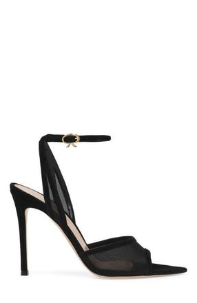 Gianvito Rossi Dorotea Sandals in Black Fabric at Nordstrom, Size 35.5