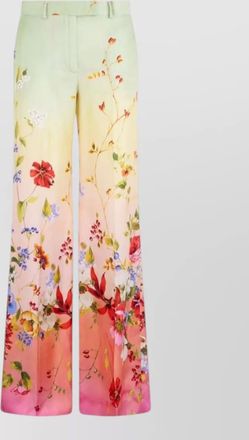 Roberto Cavalli silk straight-leg wide-leg trousers