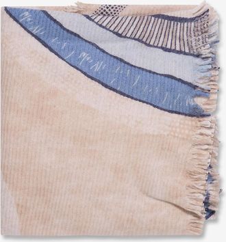 Hemisphere Rechteckiger Schal aus Strick mit Dreiecksmuster Iball