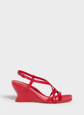 Marion Parke Sabine Wedge | Nappa in Lipstick Red at Nordstrom, Size 38.5