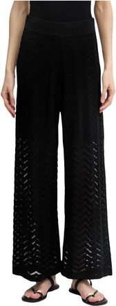 Joseph Ribkoff Chevron Steek Culotte Broek - Dames - Wijde Broeken - Zwart - S - Nylon - Broeken
