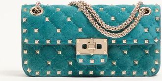 Valentino Garavani Valentino Garavani Rockstud Spike Small Shoulder Bag In Suede Wo