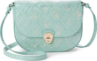 Brahmin Portia Embossed Leather Crossbody Bag in Waterfall at Nordstrom