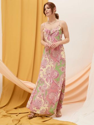 Fat Face FatFace Puri Pink Ornamental Maxi Dress