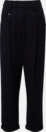 Brunello Cucinelli Monili cotton-blend straight pants