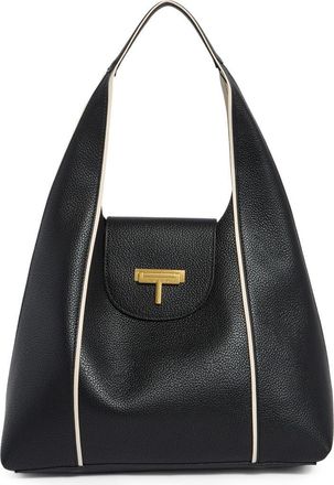 Elie Tahari Alesia Faux Leather Hobo Bag in Black at Nordstrom Rack