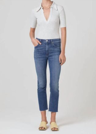 Citizens Of Humanity Isola Straight Crop Jeans In Medium Vintage Indigo