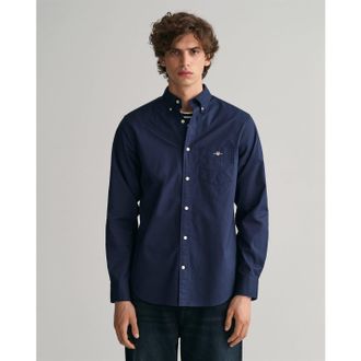 GANT Heren Poplin Overhemd (Marine)