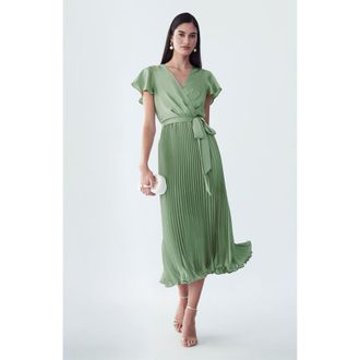 Willa Faye Midi Dress in Mist Green at Nordstrom, Size 12