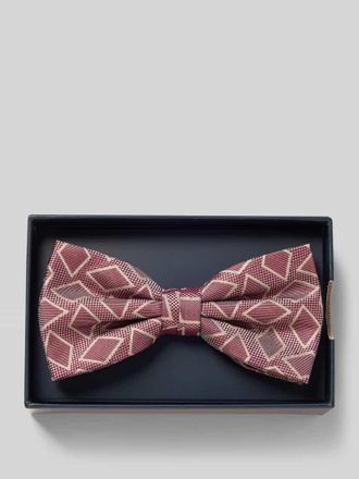 Willen Krawattenfabrik Fliege aus reiner Seide mit verstellbarer Kragenweite in Bordeaux, Gr&ouml;&szlig;e 1