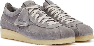 Clarks Wallabee Tor Mens Steel Grey Suede Shoes - Size UK 11