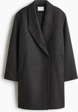 H&M Oversized Mantel aus Wollmix - Grau
