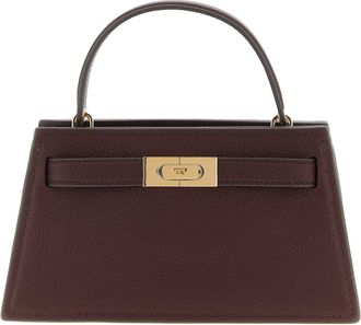 Tory Burch Lee Radziwill Pebble Mini Borse A Mano Bordeaux-Donna