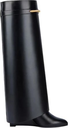 Givenchy Shark Boots - Dames - Hoge Laarzen - Zwart - 37 1/2 EU - Leer - Schoenen