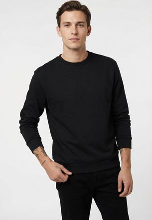 Selected Sweatshirt SELECTED SLHEMANUEL SOFT CREW NECK SWEAT NOOS, Herren, Gr. XXL, schwarz, angeraute Sweatware, Obermaterial: 77% Viskose, 18% Polyester, 5% 